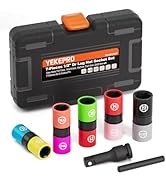 YEKEPRO Lug Nut Socket Set, 8 Size 1/2-Inch Drive Wheel